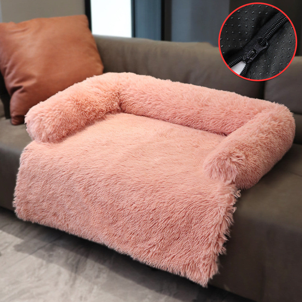 K & S | Waschbares Haustierbett mit Abnehmbarem Bezug - Weiche Matte & Sofa-, Auto- & Bodenschutz für Hunde & Katzen