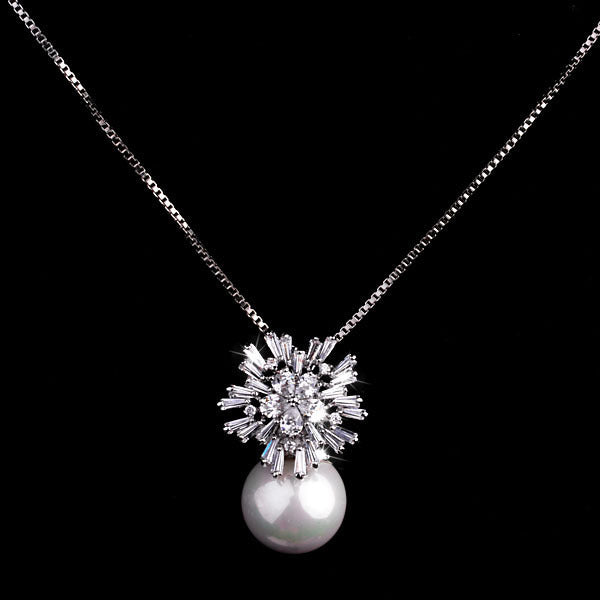 K & S | Damen Halskette Vergoldet mit Perlen & Zirkonia – Eleganter Schmuck & Geschenkidee