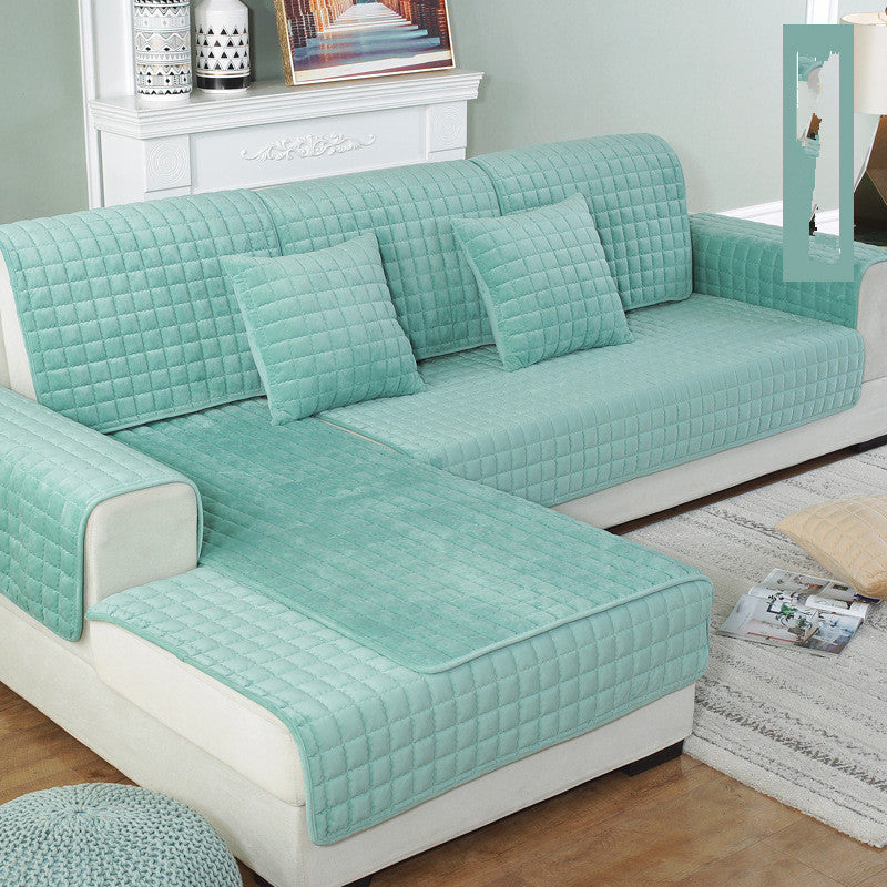 K & S | Sofabezug Flauschig & Rutschfest – Weicher Waschbarer Sofaüberwurf für Couch Schutz