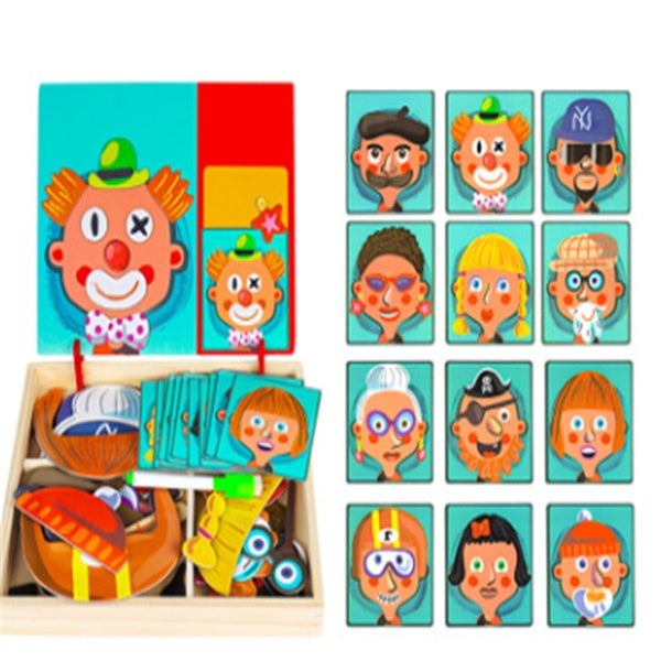 K & S | Magnetisches Holzpuzzle Kinder – Lernspielzeug mit Tieren & Zirkusmotiven