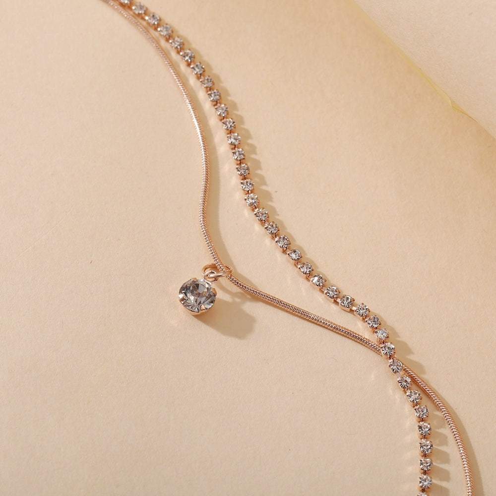 K & S | Damen Fußkette Boho mit Zirkonia & Perlen – Eleganter Schmuck für Sommer & Strand