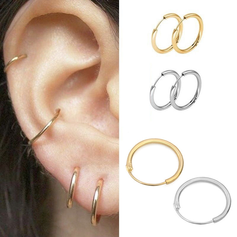 K & S | Damen Creolen Ohrringe Rund – Eleganter Schmuck in Gold, Silber & Schwarz