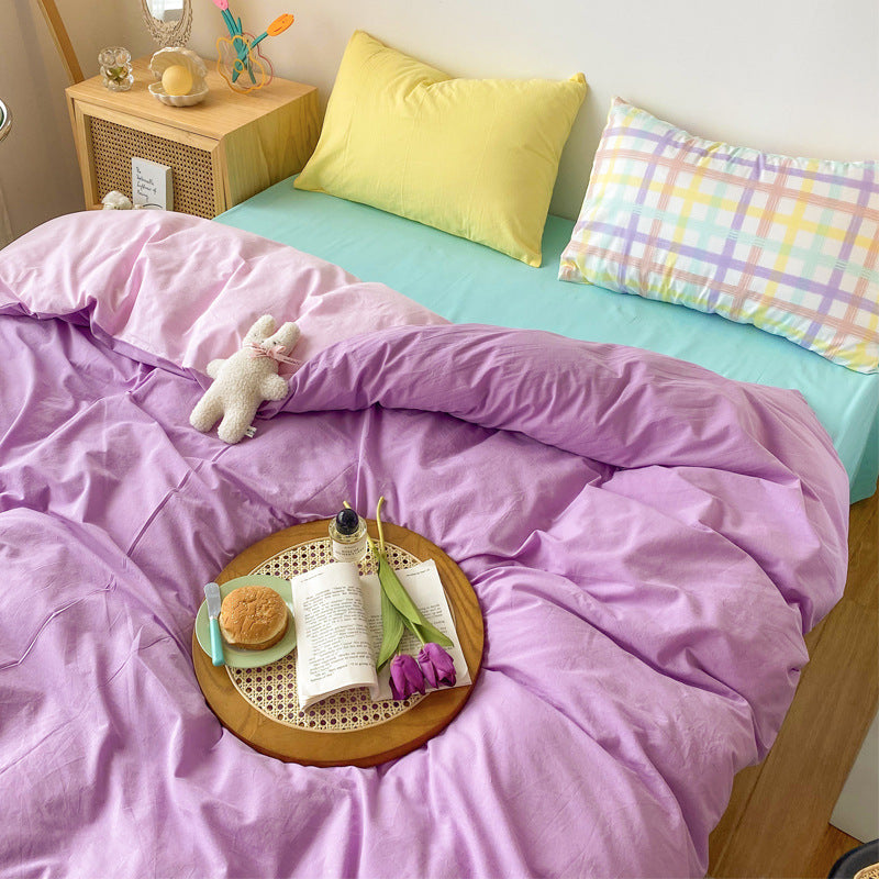 K & S | Regenbogen Bettwäsche Set aus 100% Baumwolle, bunt & weich für Schlafzimmer & Kinderzimmer