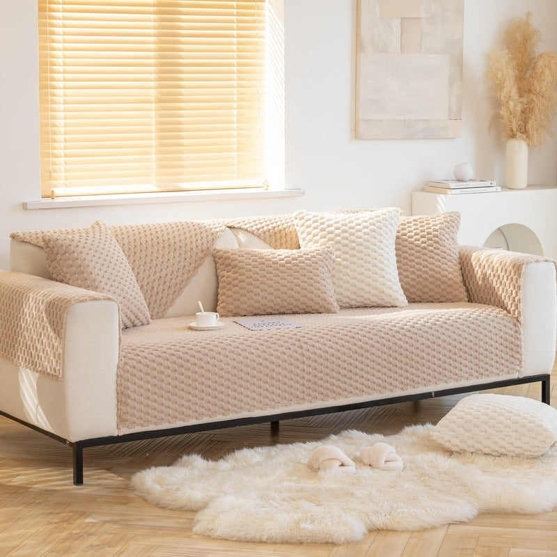 K & S | Sofaüberwurf Winter Plüsch – Dicke Weiche & Rutschfeste Couchdecke für Wohnzimmer