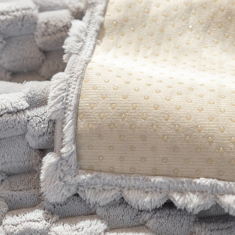 K & S | Sofaüberwurf Winter Plüsch – Dicke Weiche & Rutschfeste Couchdecke für Wohnzimmer