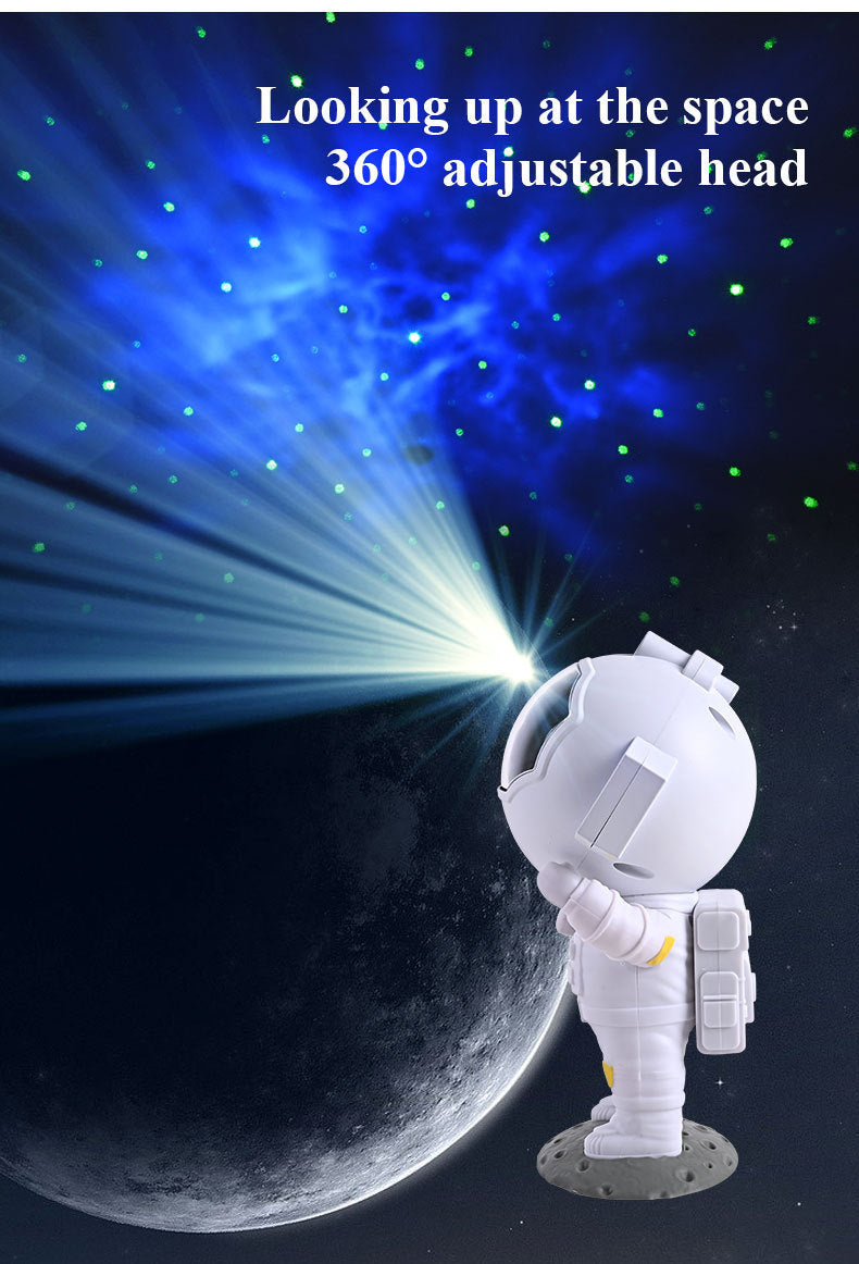 K & S | Galaxie Sternenhimmel Projektor Nachtlicht - Astronaut Lampe für Kinderzimmer, Schlafzimmer & Deko