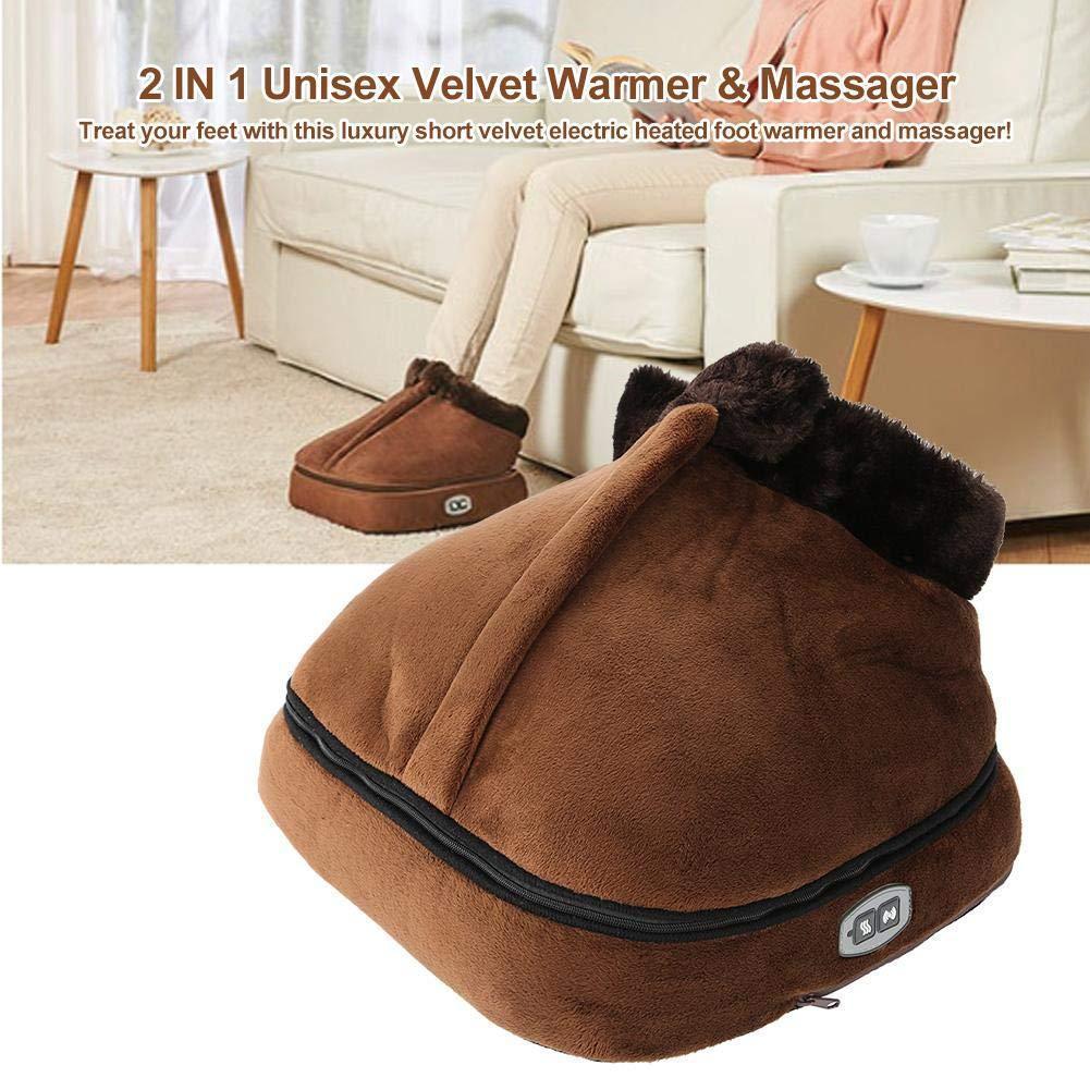 K & S | Beheizbare Fußwärmer Schuhe mit Massage – Warm & Komfortabel für Winter Zuhause