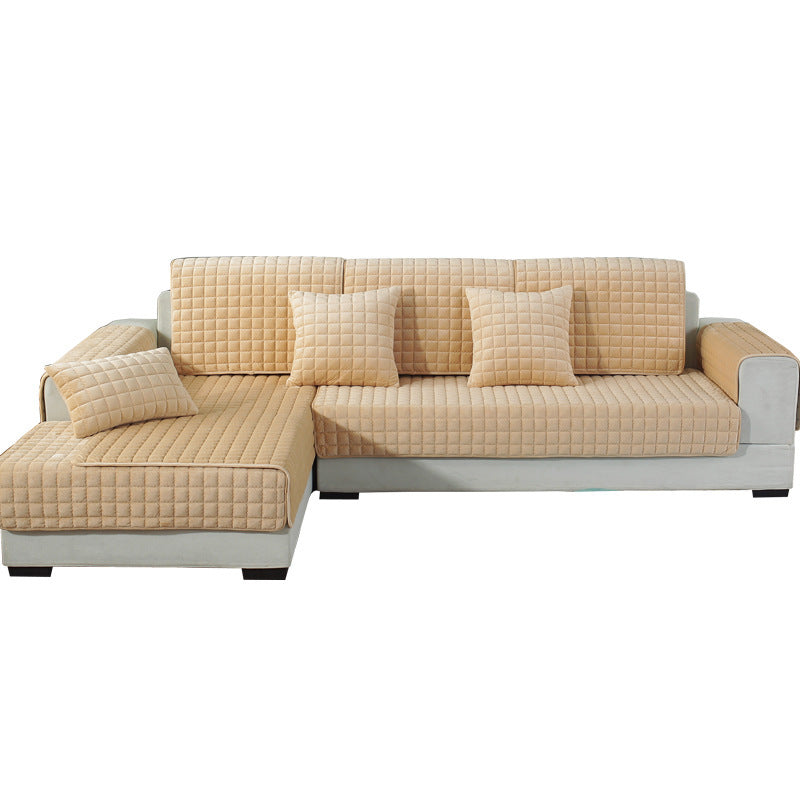 K & S | Sofabezug Flauschig & Rutschfest – Weicher Waschbarer Sofaüberwurf für Couch Schutz