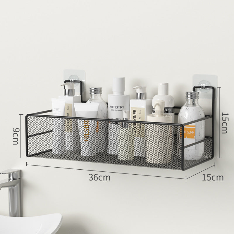 K & S | Wandregal ohne Bohren Bad & Dusche – 2 Ebenen Eisen Rostfrei & Platzsparend