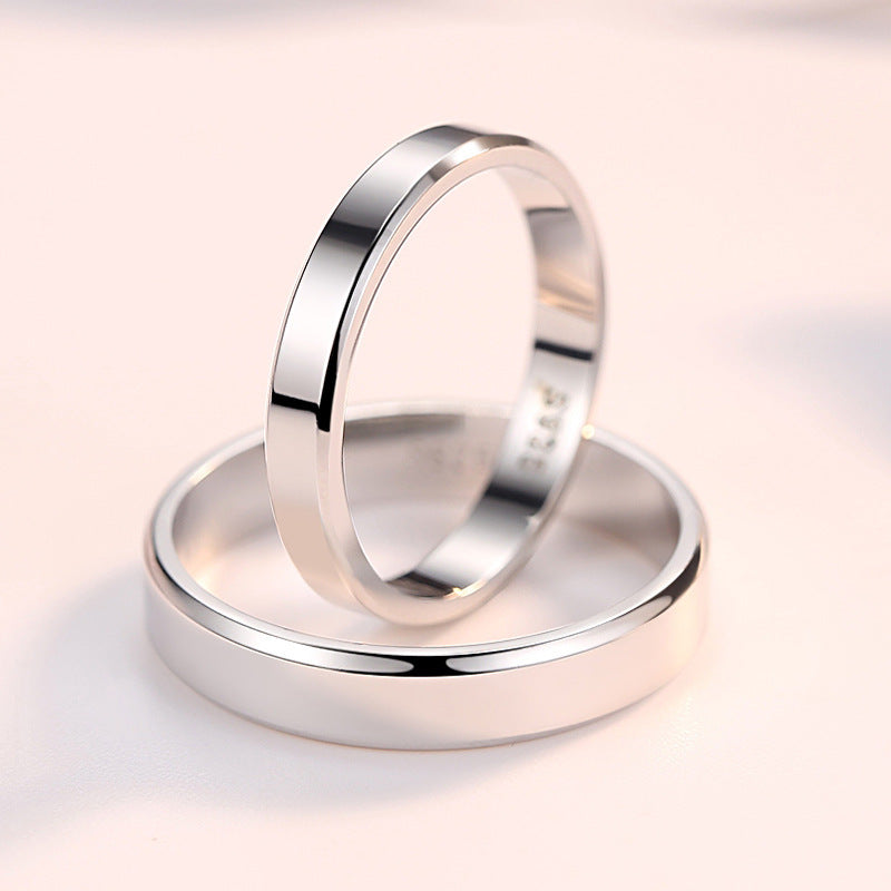 K & S | Partnerring 925 Silber Damen & Herren – Handpolierter Hypoallergener Schmuck