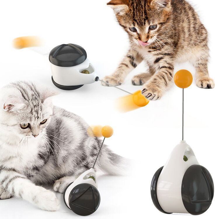 K & S | Elektrisches Automatisches Katzenspielzeug mit Hebefunktion - Interaktives Spielzeug für Aktive Katzen