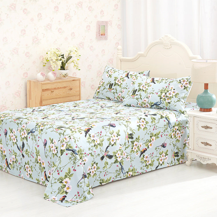 K & S | Baumwoll-Bettwäsche Set – Hochwertige bedruckte Bettlaken & Bezüge mit floralem Design