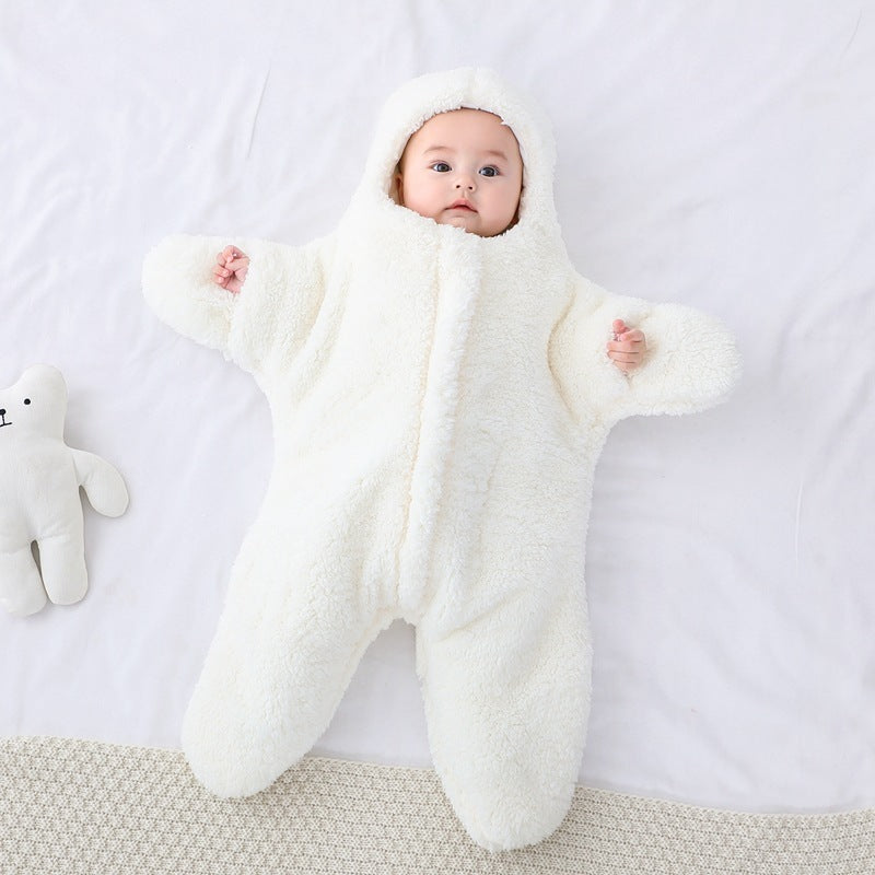 K & S | Baby Schlafsack Winter Lammvelours – Warm, Weich & Sicher für Neugeborene