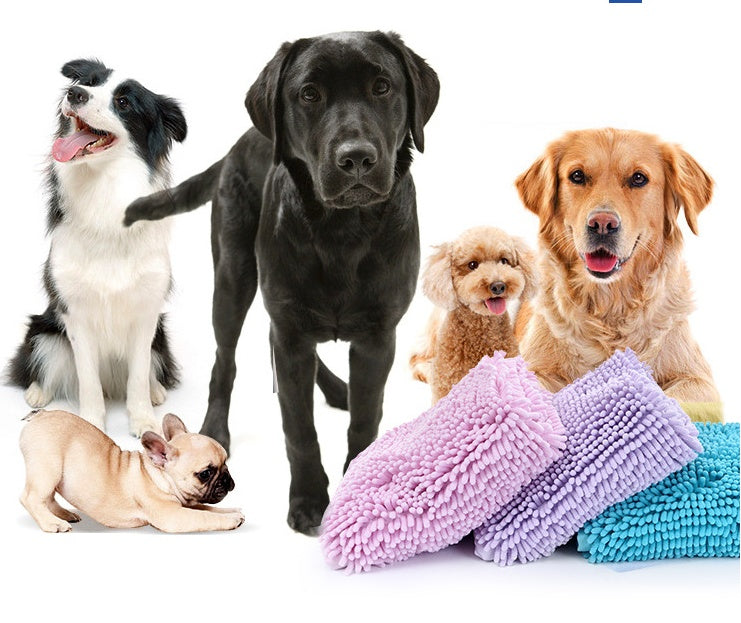 K & S | Ultra Saugfähiges Haustierhandtuch aus Chenille - Weiches & Waschbares Trockentuch für Hunde & Katzen