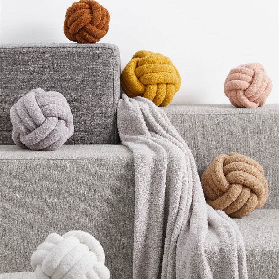 K & S | Knoten Kissen Dekokissen – Modern & Weich für Sofa, Schlafzimmer & Wohnzimmer