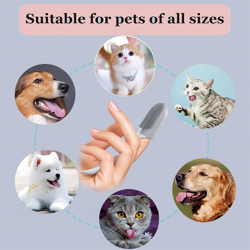 K & S | Silikon Fingerzahnbürste für Hunde & Katzen - Sanfte Zahnpflege & Mundhygiene für Haustiere
