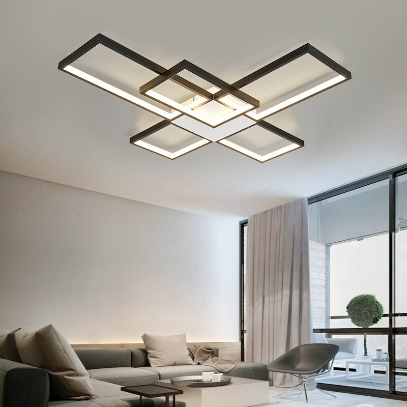 K & S | LED Deckenleuchte – Moderne geometrische Deckenlampe in Warmweiß für Wohnzimmer & Schlafzimmer