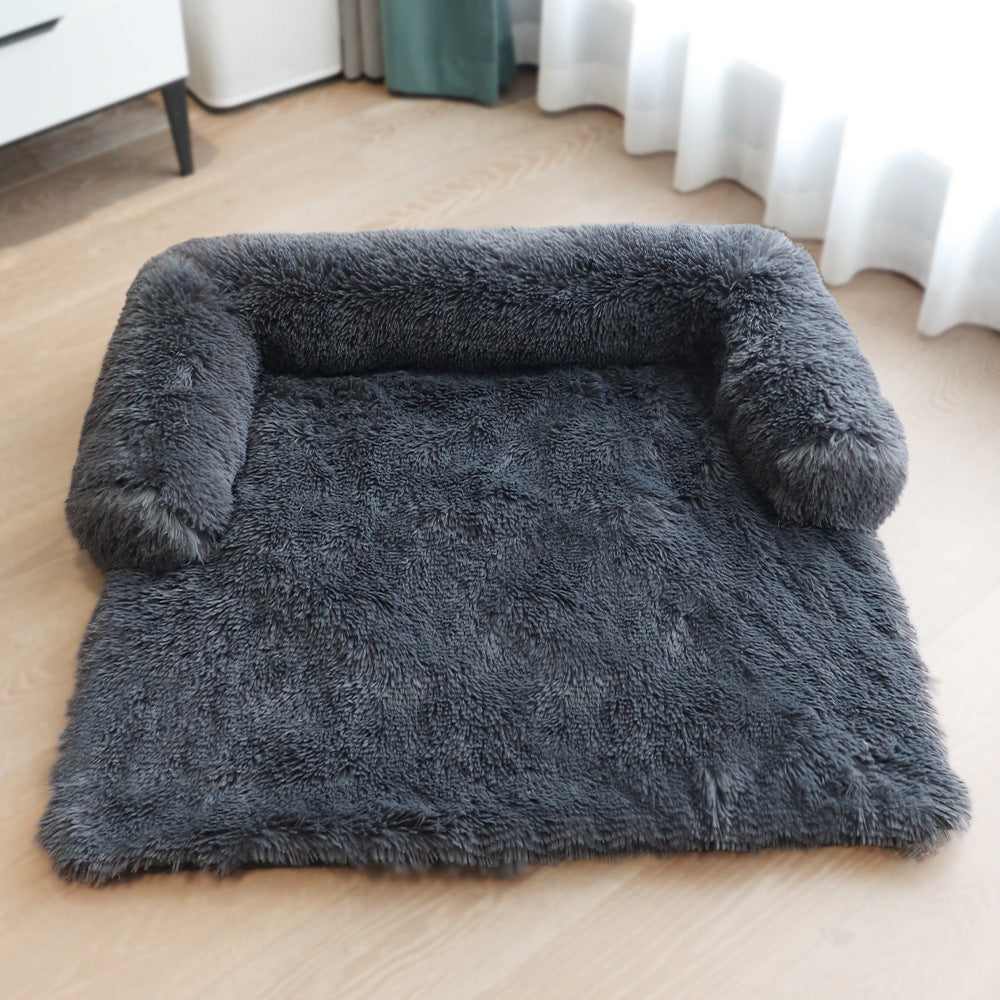 K & S | Waschbares Haustierbett mit Abnehmbarem Bezug - Weiche Matte & Sofa-, Auto- & Bodenschutz für Hunde & Katzen