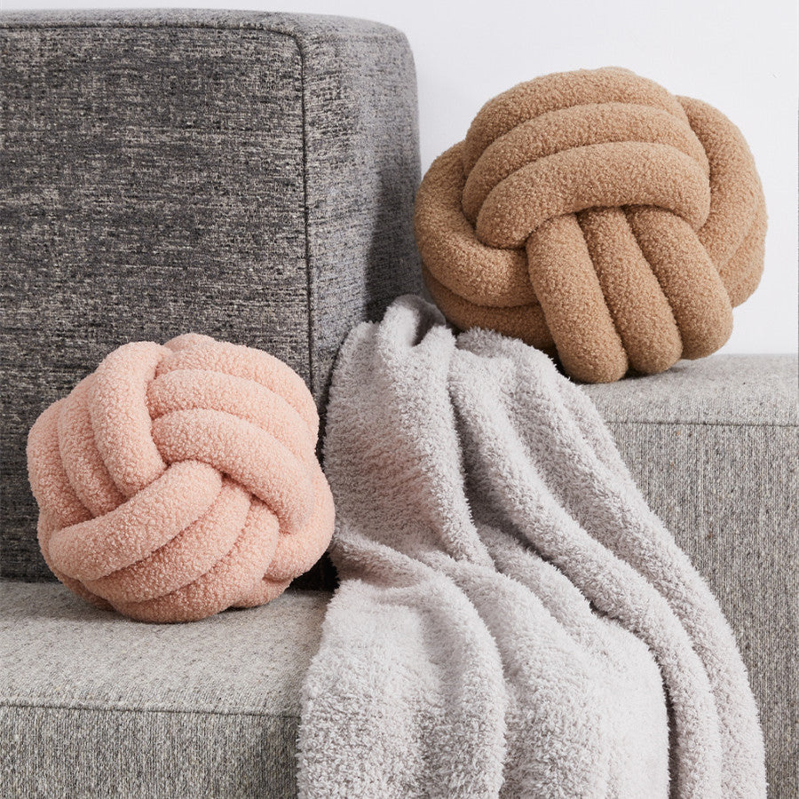 K & S | Knoten Kissen Dekokissen – Modern & Weich für Sofa, Schlafzimmer & Wohnzimmer