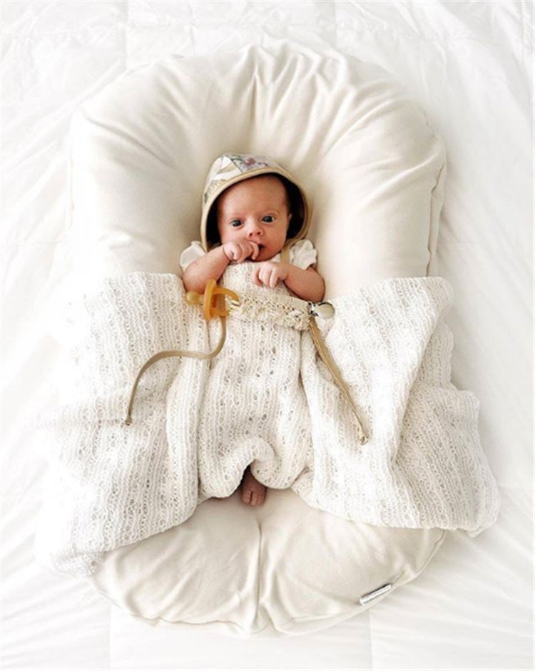 K & S | Baby Nest Tragbar Baumwolle – Waschbares Kuschelnest für Neugeborene & Säuglinge