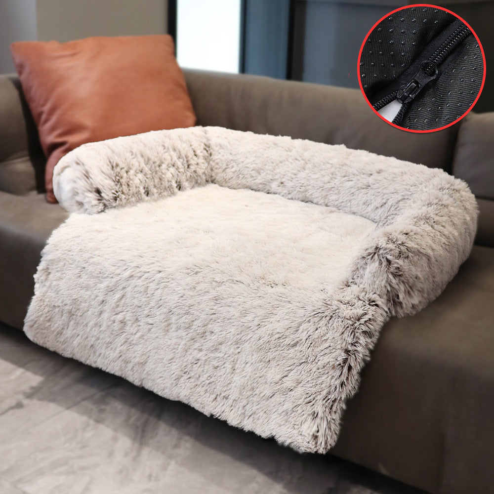 K & S | Waschbares Haustierbett mit Abnehmbarem Bezug - Weiche Matte & Sofa-, Auto- & Bodenschutz für Hunde & Katzen