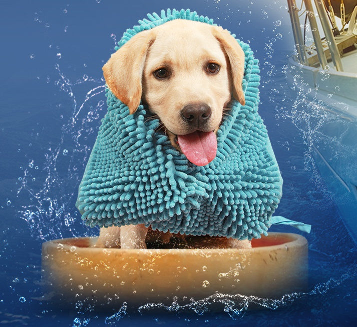 K & S | Ultra Saugfähiges Haustierhandtuch aus Chenille - Weiches & Waschbares Trockentuch für Hunde & Katzen