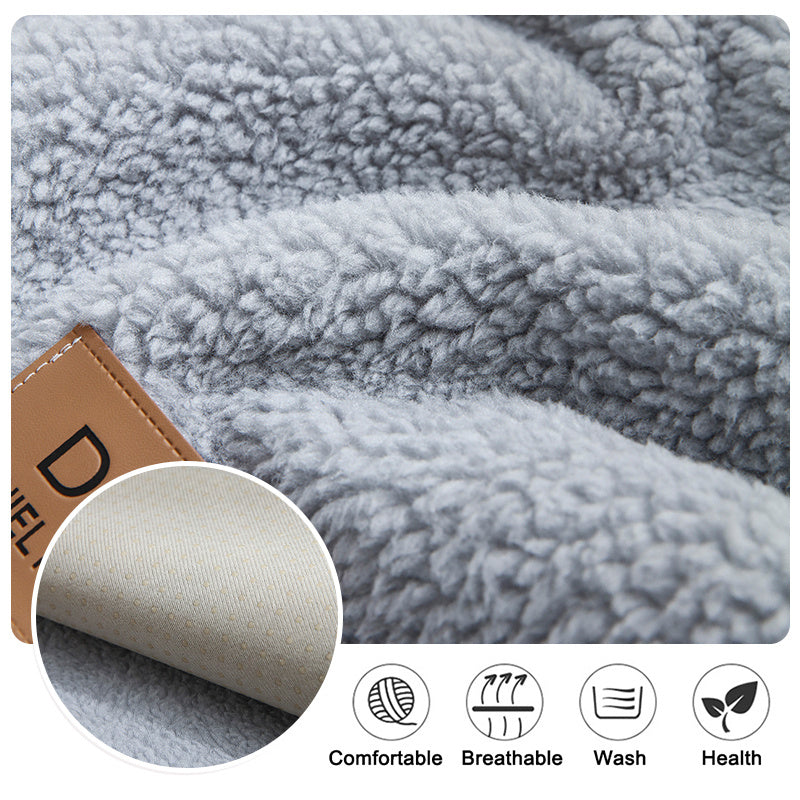 K & S | Sofaüberwurf Lammwolle Winter – Dicke Weiche & Rutschfeste Couchdecke