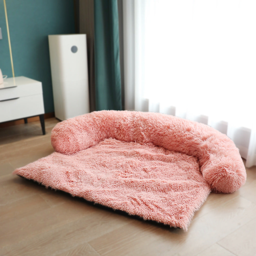 K & S | Waschbares Haustierbett mit Abnehmbarem Bezug - Weiche Matte & Sofa-, Auto- & Bodenschutz für Hunde & Katzen