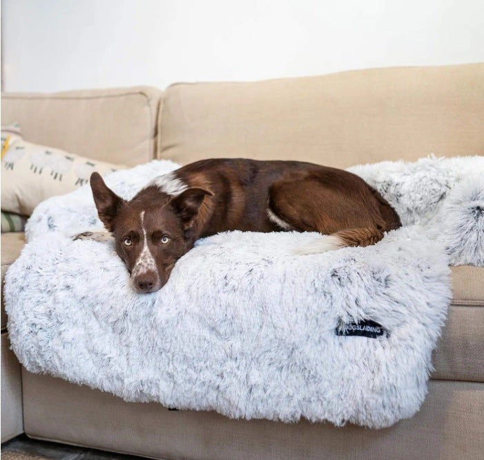 K & S | Waschbares Haustierbett mit Abnehmbarem Bezug - Weiche Matte & Sofa-, Auto- & Bodenschutz für Hunde & Katzen