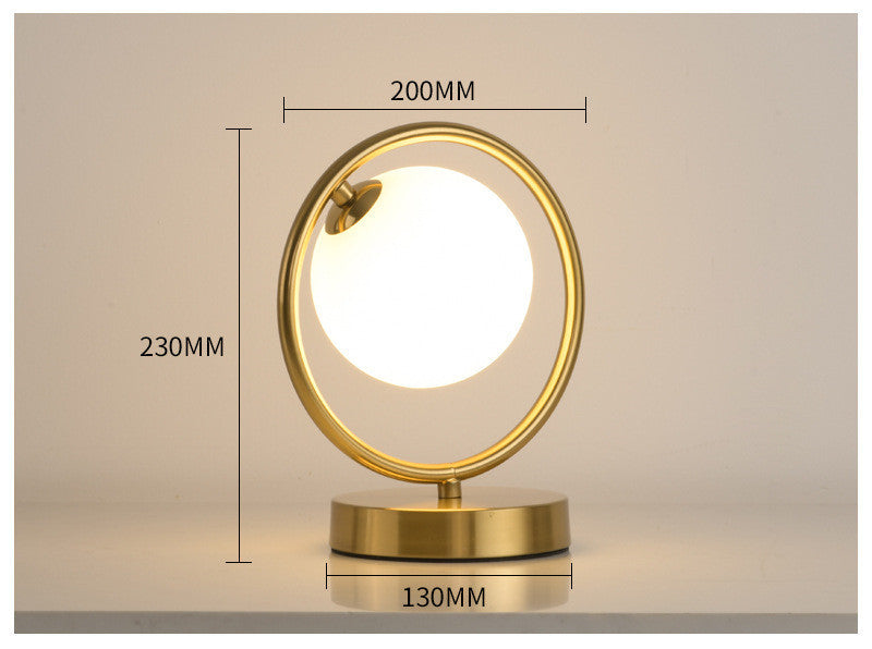K & S | Designer Tischlampe – Moderne Glaslampe mit Touchfunktion & warmem LED-Licht für Schlafzimmer & Wohnzimmer