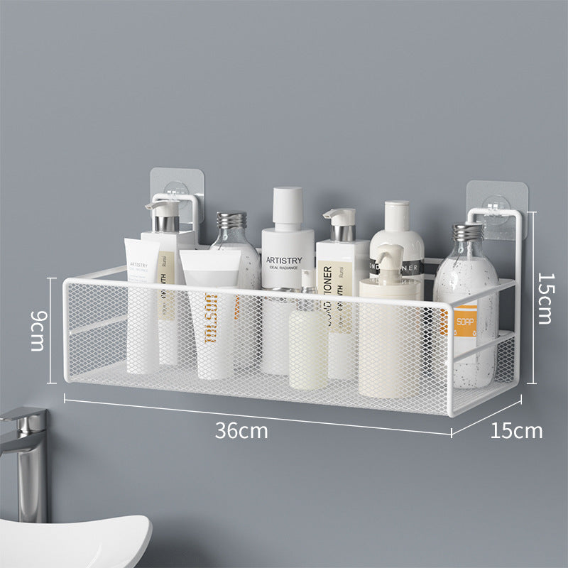 K & S | Wandregal ohne Bohren Bad & Dusche – 2 Ebenen Eisen Rostfrei & Platzsparend