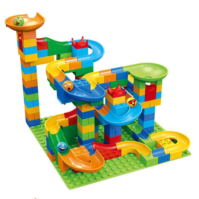K & S | Große Kugelbahn Bausteine Set - Kreatives Lernspielzeug & Konstruktionsspiel für Kinder