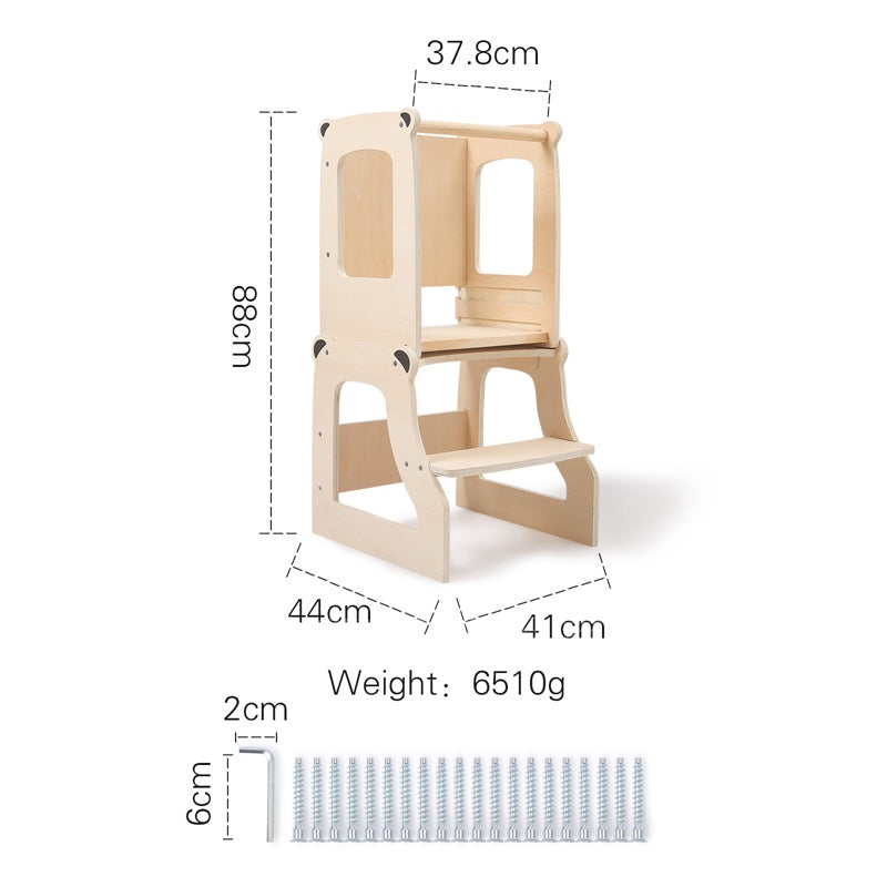 K & S | Montessori Lernturm Holz Kinder – Sicherer Lernstuhl & Küchenhelfer für Kleinkinder