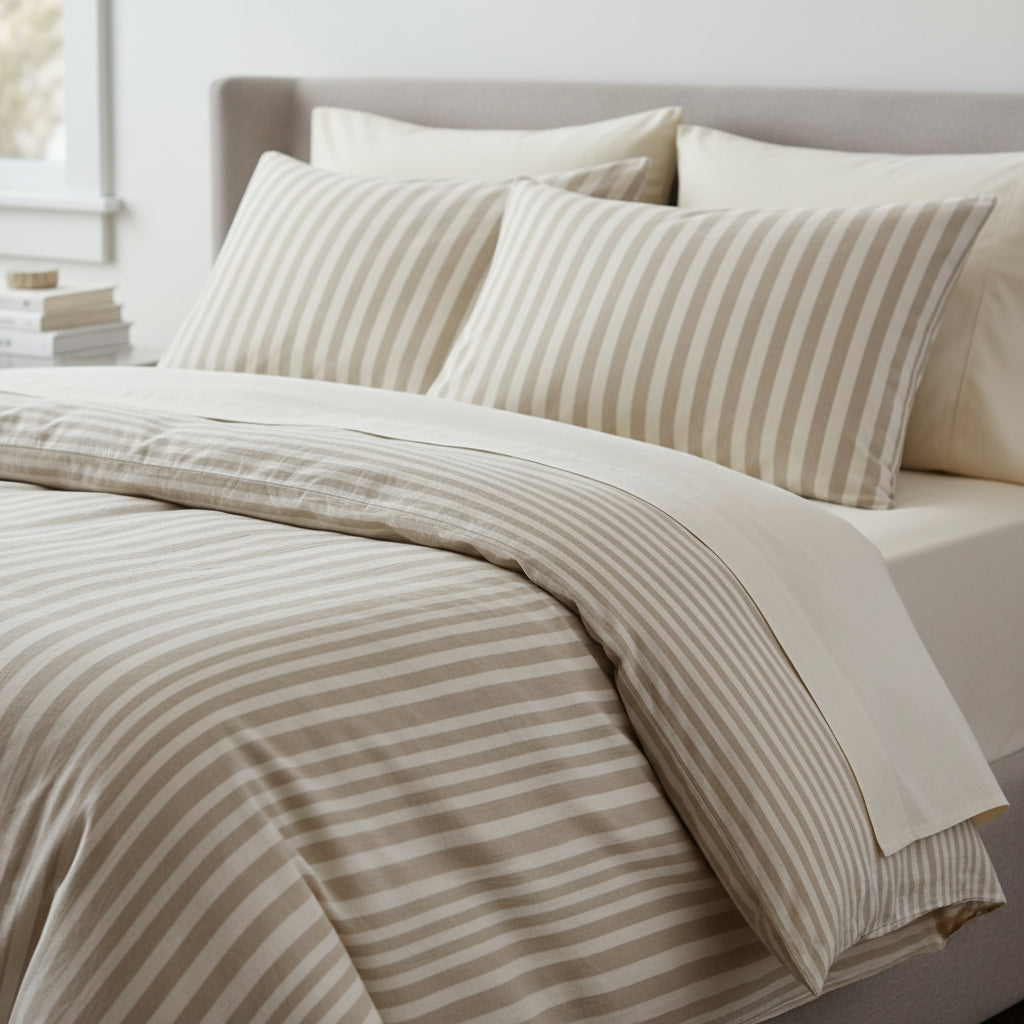 Premium Bettwäsche-Set gestreift 4-teilig | 100% Baumwolle - Generated Image 24