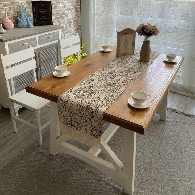 K & S | Tischläufer Baumwolle & Leinen – Verdickt, Elegant & Modern für Esszimmer Deko