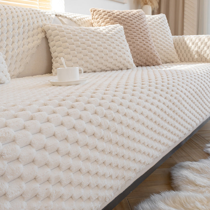 K & S | Sofaüberwurf Winter Plüsch – Dicke Weiche & Rutschfeste Couchdecke für Wohnzimmer