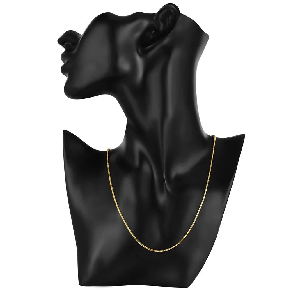 K & S | Schlangenkette Damen Vergoldet – Elegante Halskette mit Gelbgold Beschichtung