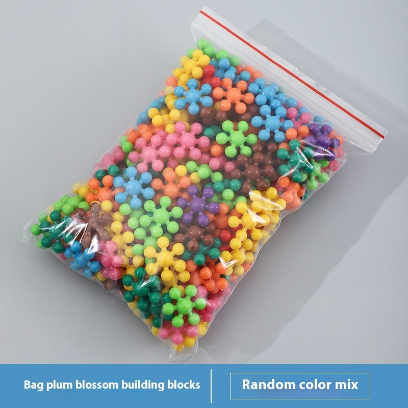 K & S | 3D Drehbare Schneeflocken-Bausteine für Kinder - Kreatives Lernspielzeug & Konstruktionsspiel