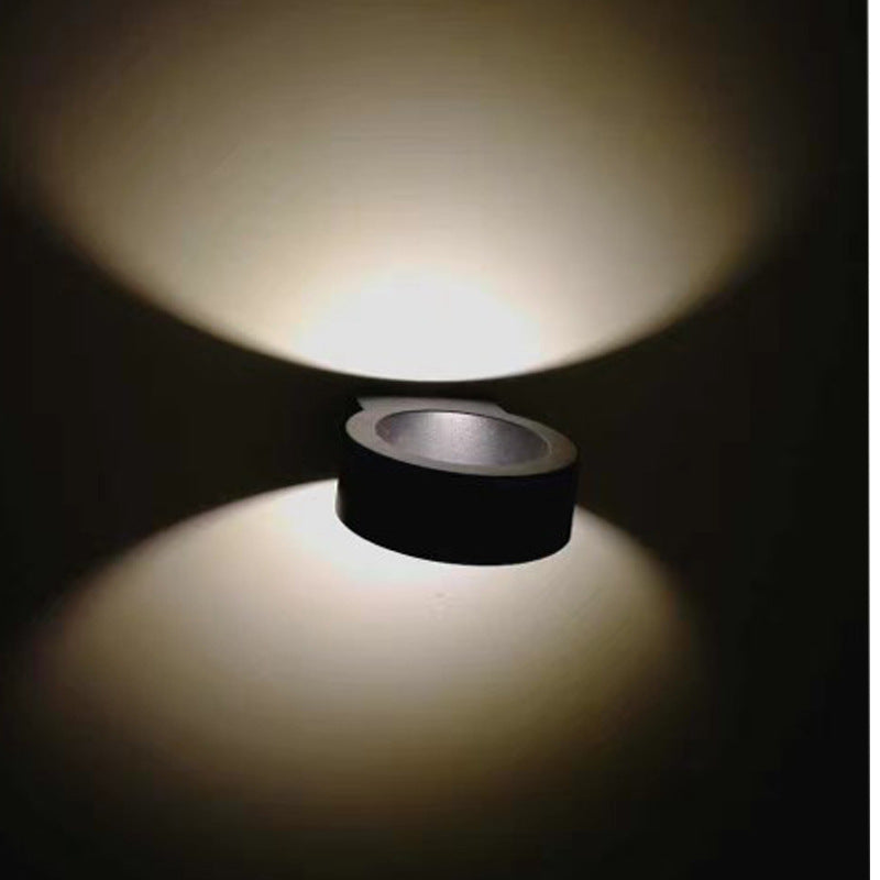 K & S | Runde LED Außenwandleuchte – Moderne wasserdichte Gartenlampe für Terrasse & Hauswand