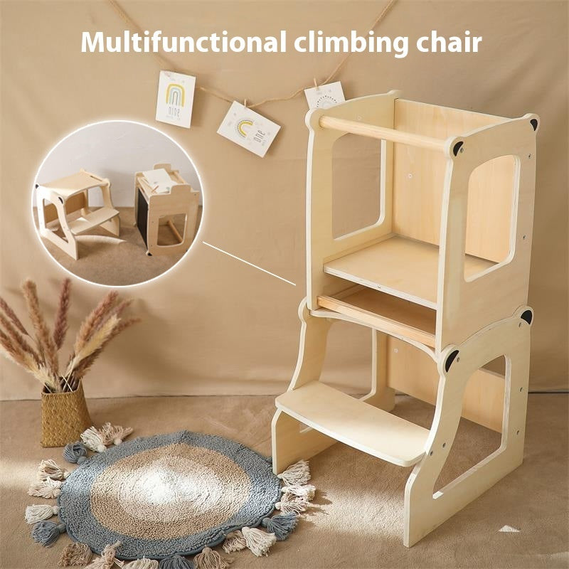 K & S | Montessori Lernturm Holz Kinder – Sicherer Lernstuhl & Küchenhelfer für Kleinkinder