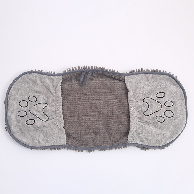 K & S | Extra Saugfähiges Chenille Haustierhandtuch - Weiches & Waschbares Trockentuch für Hunde & Katzen