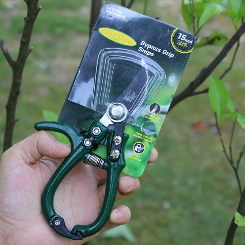 K & S | Multifunktionale Gartenschere mit Sicherheitsverschluss & Edelstahlfeder - Präzise für Rosen, Sträucher & Gartenarbeit