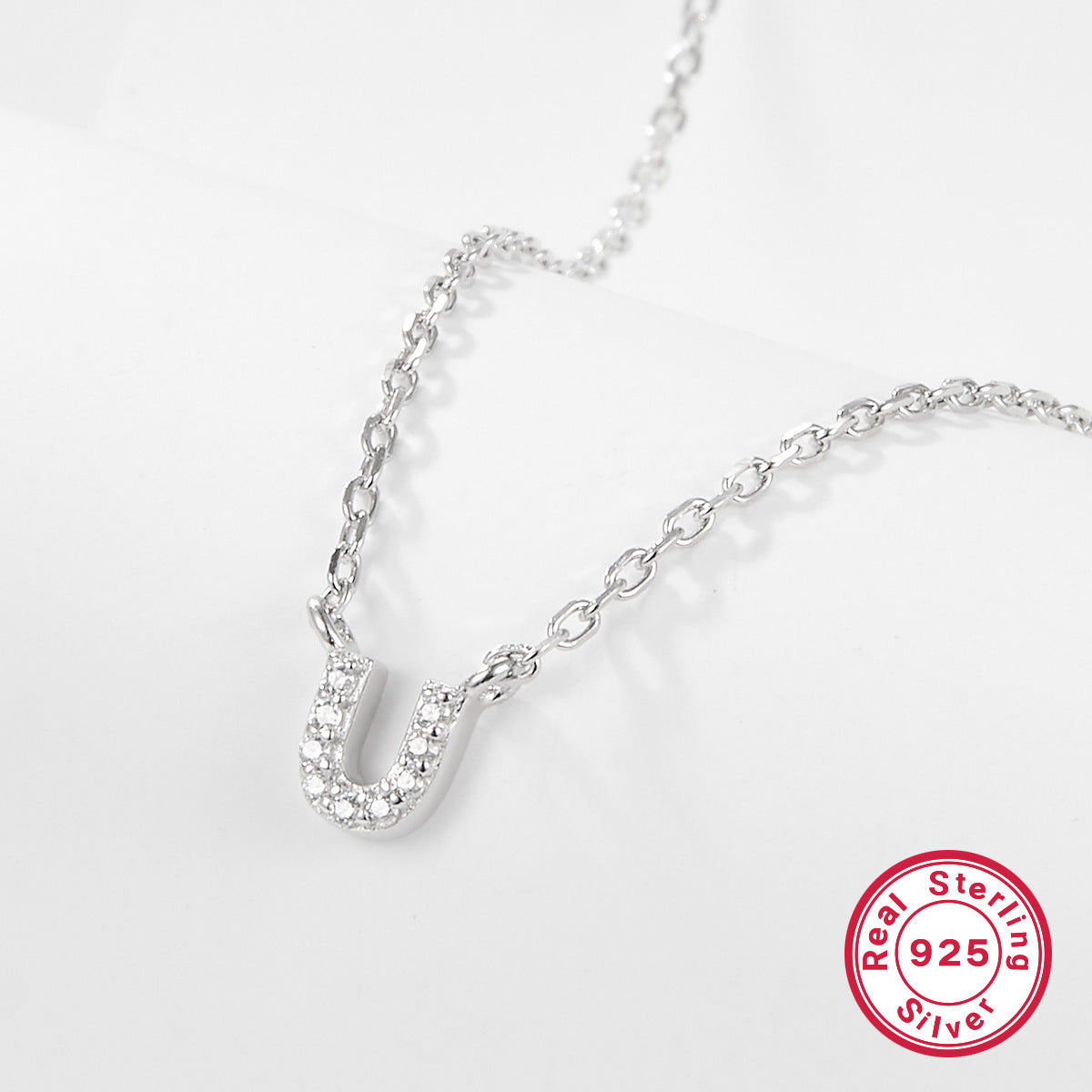 K & S | Damen Halskette 925 Silber mit Buchstabe – Eleganter Initialen Schmuck & Geschenkidee
