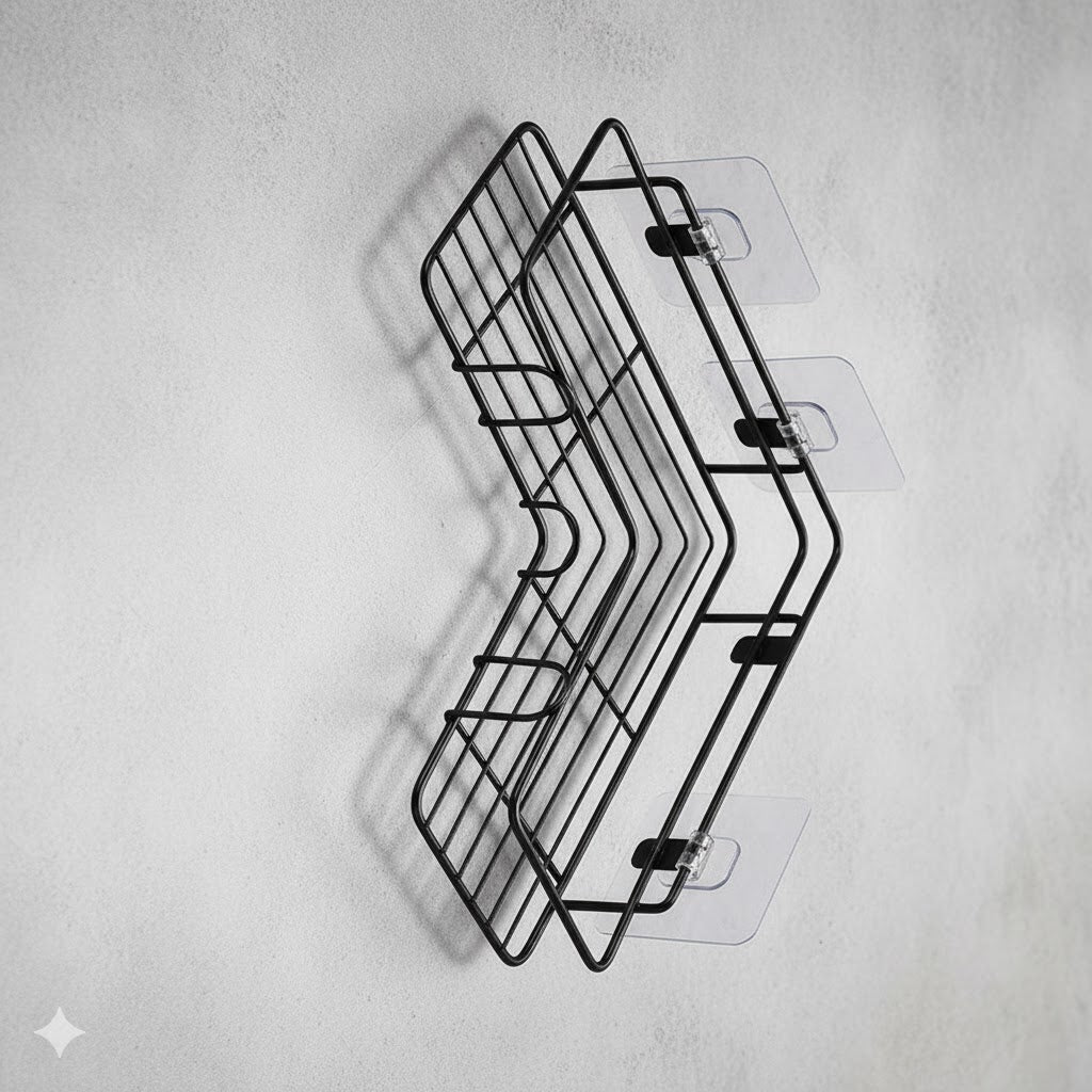 Praktisches Eckregal ohne Bohren für Dusche | Rostfrei