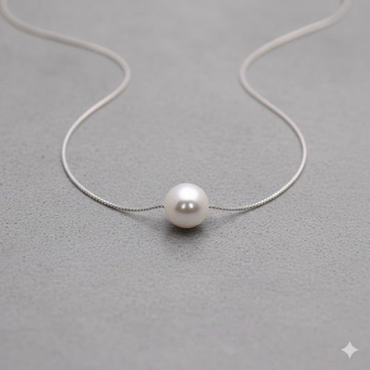 Elegante Perlenkette 925 Silber | Zeitloses Geschenk