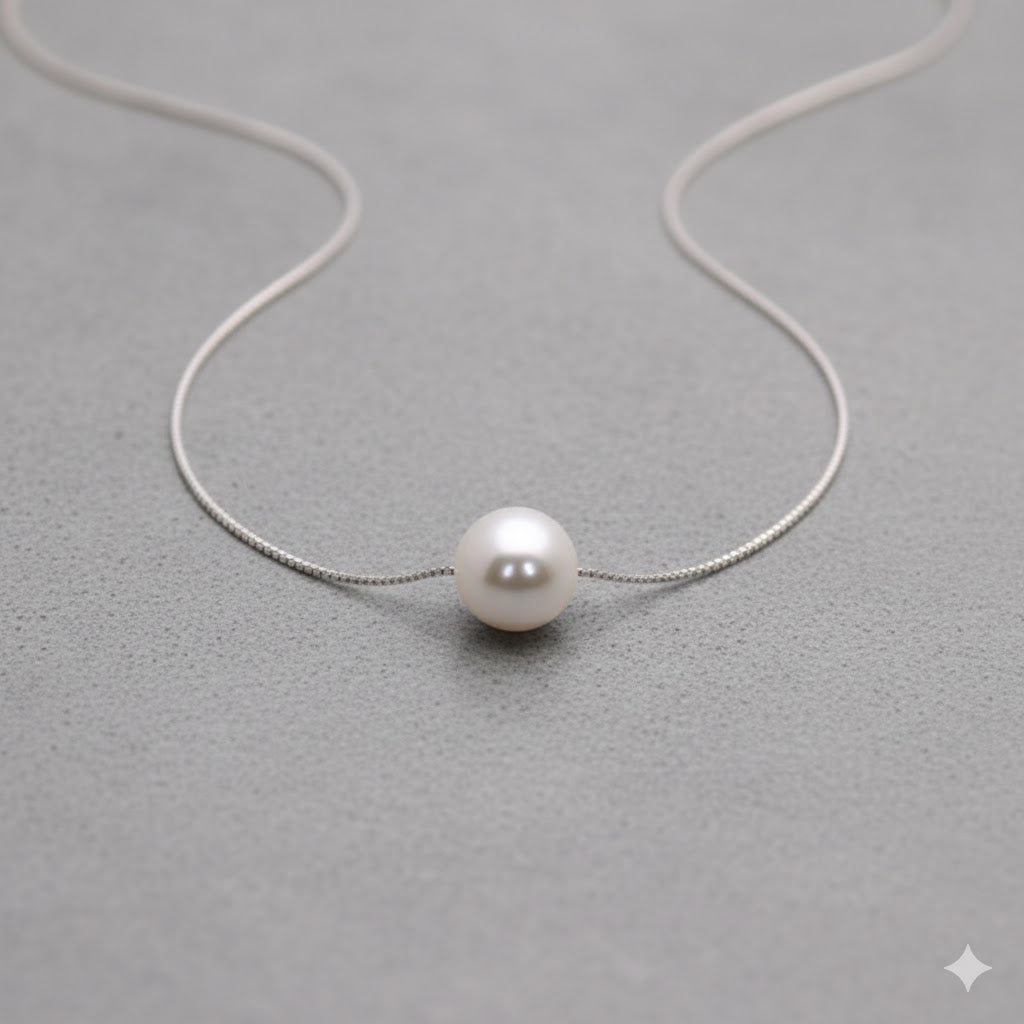 Elegante Perlenkette 925 Silber | Zeitloses Geschenk