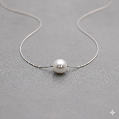 Elegante Perlenkette 925 Silber | Zeitloses Geschenk