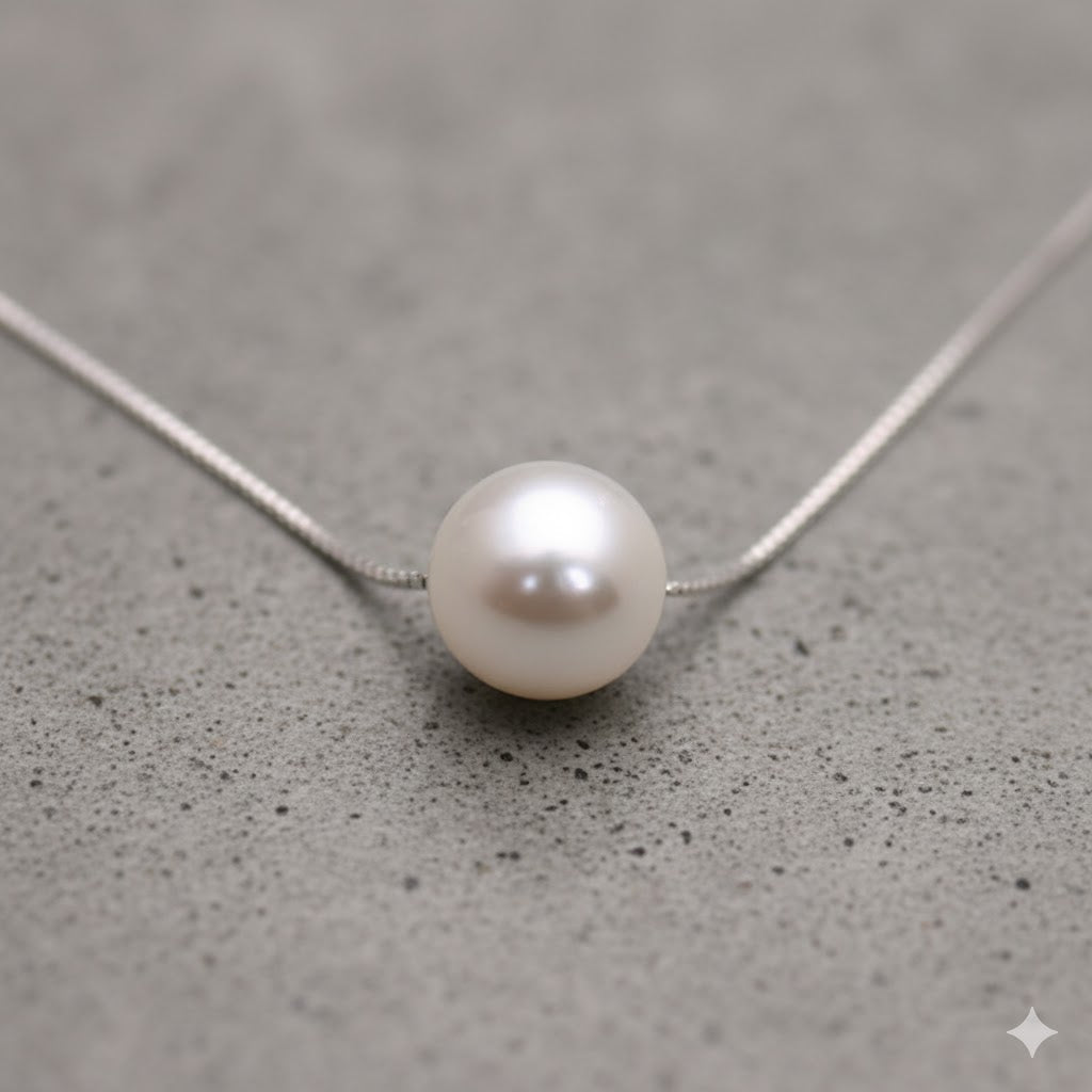 Elegante Perlenkette 925 Silber | Zeitloses Geschenk