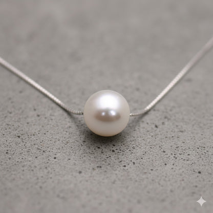 Elegante Perlenkette 925 Silber | Zeitloses Geschenk