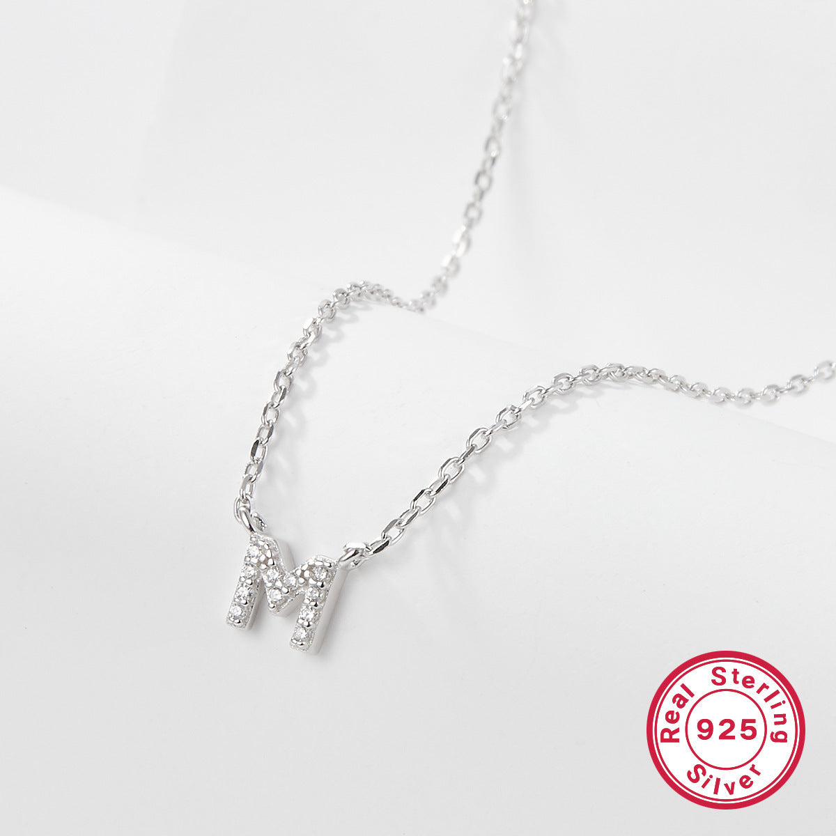 K & S | Damen Halskette 925 Silber mit Buchstabe – Eleganter Initialen Schmuck & Geschenkidee